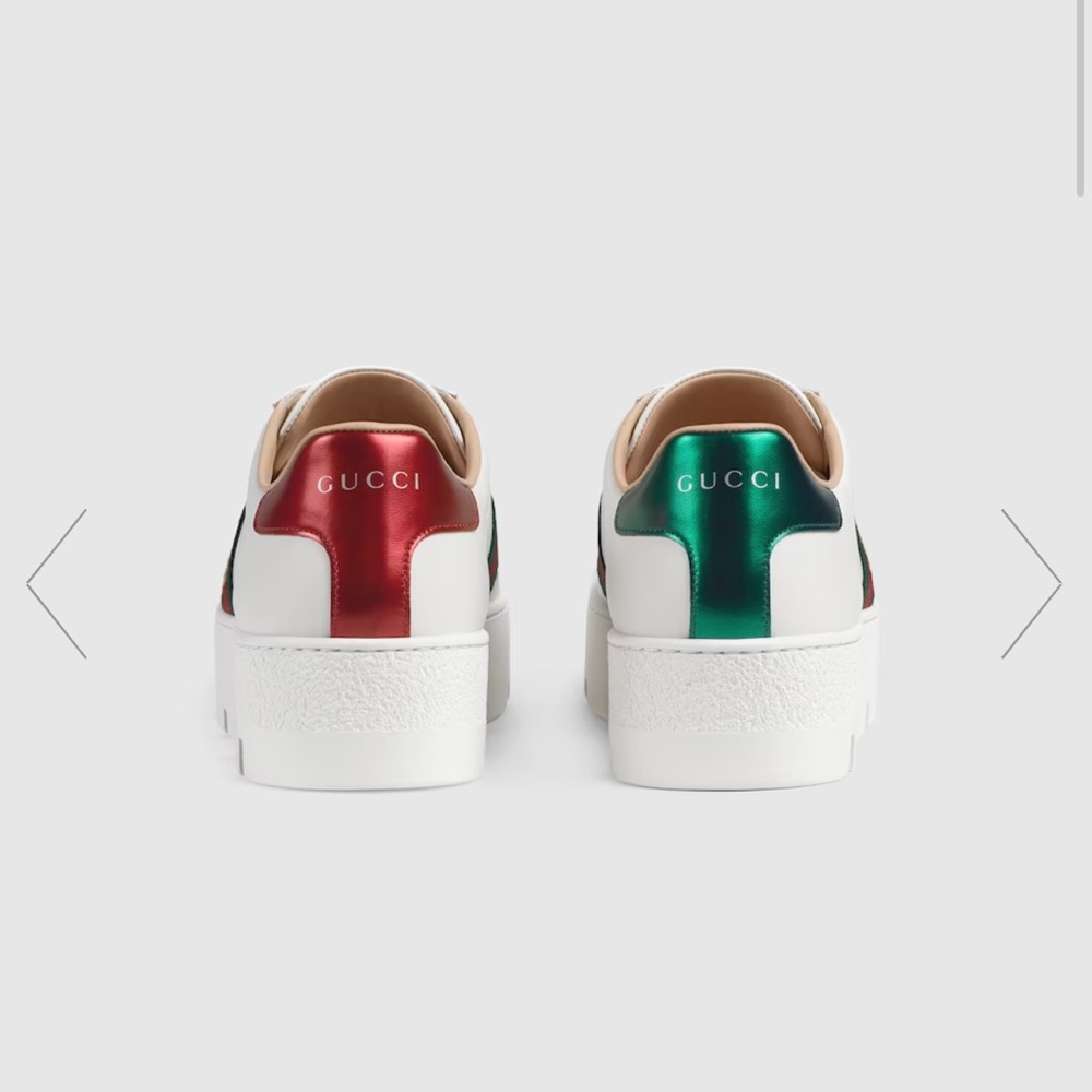 Gucci platform embroidered sneakers